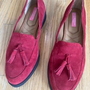 NWOT Isaac Mizrahi red suede loafers Sz 9! It’s that classic red loafers/drivers